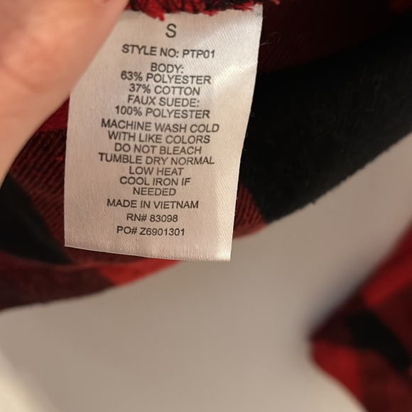 Ci Sono Buffalo plaid button down with elbow patches size small - Picture 4 of 5